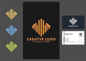 architecture or building logo and business card template vector