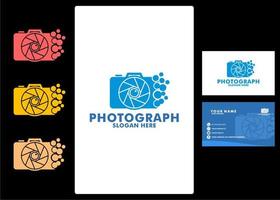 camera or photography logo and business card design template vector