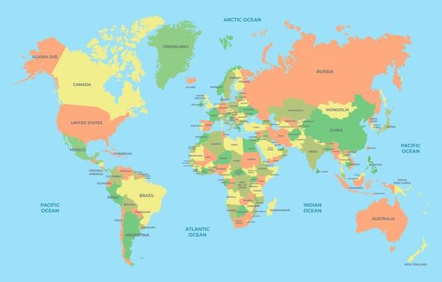 World Map Vector Art, Icons, and Graphics for Free Download