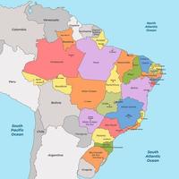 Brasil país mapa vector