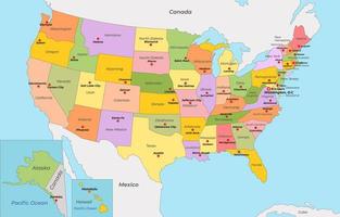 United States of America Country Map vector