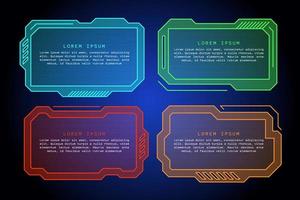 Futuristic digital interface graphic elements vector