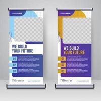 Corporate rollup or X banner design template vector