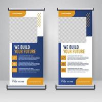 Corporate rollup or X banner design template vector