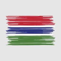 pincel de bandera de gambia vector