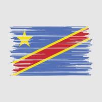 Republic Congo Flag Brush vector