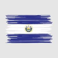 El Salvador Flag Brush vector