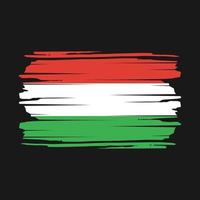 Hungary Flag Brush Vector