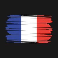 France Flag Brush Vector