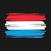 Luxembourg Flag Brush Vector