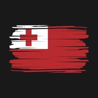 Tonga Flag Brush Vector