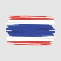 vector de pincel de bandera de tailandia