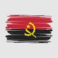 vector de pincel de bandera de angola