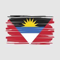 Antigua Flag Brush Vector