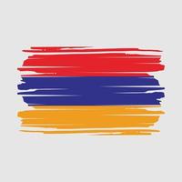 vector de pincel de bandera de armenia