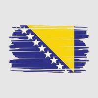 vector de pincel de bandera de bosnia