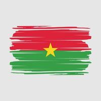 Burkina Faso Flag Brush Vector