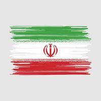 pincel de bandera de irán vector