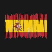 Spain Flag Brush Vector Illustration