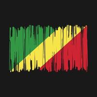 Congo Flag Brush Vector Illustration