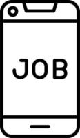 Online Search Job Vector Icon