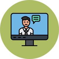 Online Job Interview Vector Icon
