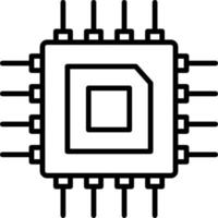 icono de vector de cpu