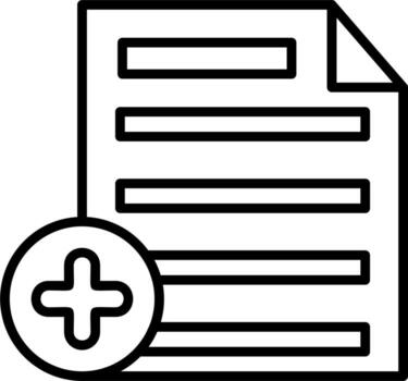 añadir documento vector icono