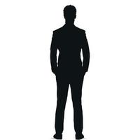 vector  businessman, male, female, and team squad silhouette