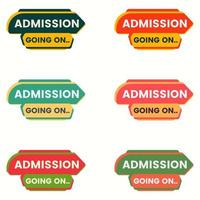 admission going on banner abstract school college coaching clipart vector