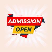 admission open banner abstract school college coaching clipart vector