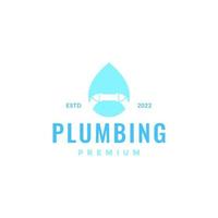 plumbing socket drop water clean logo design vector icon illustration