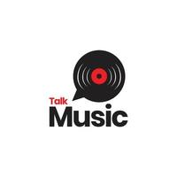 music disk talk consult recorder modern logo design icon vector illustration
