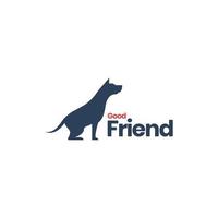 sit dog friend rottweiler waiting owner isolated modern logo design icon vector illustration