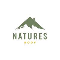 roof home nature chimney peak mountain logo design vector icon