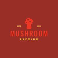 red mushroom food cooking taste kitchen minimal simple logo design vector