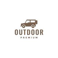 outdoor car sport nature adventure minimal logo design vector icon illustration