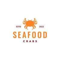 creature animal sea water baby crabs seafood crunch fried taste logo design vector icon