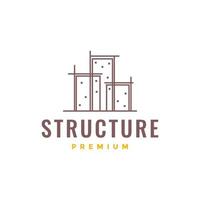 apartment real estate structure construction architect building modern logo design vector icon