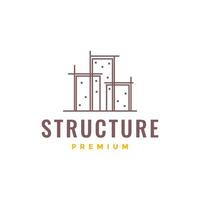 apartment real estate structure construction architect building modern logo design vector icon