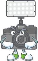 Photo Camera With Lighting icon design vector