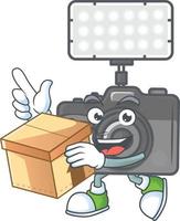 Photo Camera With Lighting icon design vector