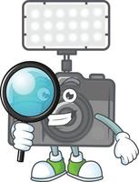 Photo Camera With Lighting icon design vector