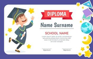 Fun Children Certificate Template vector