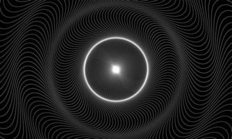 white line pattern on black background, waves circular abstract pattern background vector design