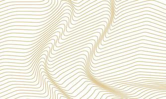 Gold line waves on white background abstract background vector design