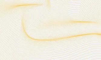 Gold line waves on white background, abstract background vector design