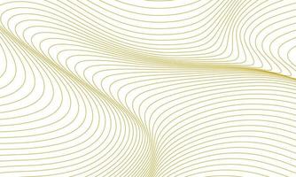 Gold line waves on white background abstract background vector design