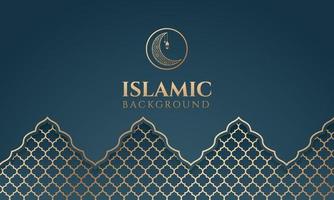 islámico antecedentes para Ramadán. lujo dorado resumen oscuro antecedentes. modelo para bandera, saludo tarjeta, póster, publicidad vector