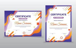 plantilla de diseño de certificado creativo vector